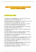 COMEDY DRIVING EXAM &lpar;NEW&comma; UPDATED&rpar; QUESTIONS AND 100&percnt; VERIFIED ANSWERS