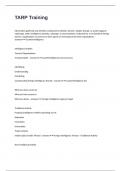 TARP Training questions and answers
