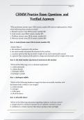 CHMM Practice Exam Questions  and   Verified Answers 