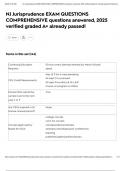 NJ Jurisprudence EXAM QUESTIONS COMPREHENSIVE questions answered&comma; 2025 verified graded A&plus; already passed&excl;