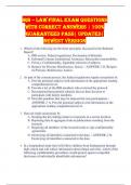 IRB &ndash; Law Final Exam Questions with Correct Answers &vert; 100&percnt; Guaranteed Pass&vert; Updated&vert; Newest Version
