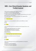 MSK - Core Clinical Sonosim Questions  and   Verified Answers