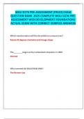 WGU D276 PRE-ASSESSMENT &lpar;PNVO&rpar; EXAM QUESTION BANK 2025 COMPLETE WGU D276 PRE-ASSESSMENT WEB DEVELOPMENT FOUNDATIONS ACTUAL EXAM WITH CORRECT VERIFIED ANSWERS 