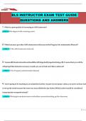  BLS Instructor Exam Test Guide Questions and Answers