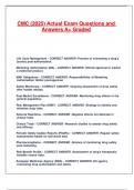 CMC &lpar;2025&rpar; Actual Exam Questions and Answers A&plus; Graded&period;