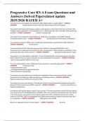 Progressive Care RN A Exam Questions and Answers &lpar;Solved Papers&rpar;latest update 2025&sol;2026 RATED A&plus;
