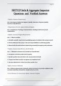 NETTCP Soils & Aggregate Inspector  Questions  and  Verified Answers 