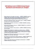 US Sailing Level 2 &lpar;2025&rpar; Actual Exam Questions and Answers A&plus; Graded&period;