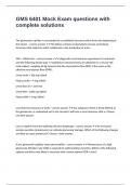 GMS 6401 Mock Exam questions with complete solutions
