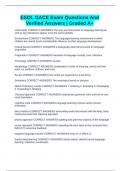 ESOL GACE Exam Questions And Verified Answers &vert; Graded A&plus;