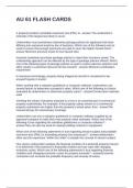 AU 61 FLASH CARDS QUESTIONS AND ANSWERS GRADED A&plus;