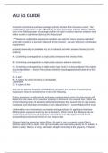 AU 61 GUIDE QUESTIONS AND ANSWERS LATEST UPDATED