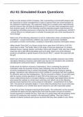 AU 61 Simulated Exam Questions with Solutions