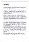 AU 61 TEST QUESTIONS AND ANSWERS
