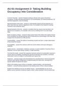AU 61-Assignment 3- Taking Building Occupancy into Consideration Questions with Correct Answers