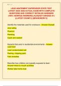 LEAD ABATEMENT SUPERVISOR STATE TEST  LATEST 2025&sol; 2026 ACTUAL EXAM WITH COMPLETE  QUESTIONS AND CORRECT DETAILED ANSWERS  &lpar;100&percnt; VERIFIED ANSWERS&rpar; &vert;ALREADY GRADED A&plus;&vert;  &vert;&vert;LATEST EXAM&excl;&excl;&excl;&vert;&vert; &vert;&vert;BRANDNEW&excl;&excl;&excl;&vert;&vert; 