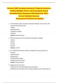 Pearson VUE&colon; Casualty Insurance&sol; Property Insurance   Verified Multiple Choice and Conceptual Actual  Emended Exam Questions With Reviewed 100&percnt;  Correct Detailed Answers  Guaranteed Pass&excl;&excl;Current Update 