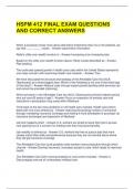 HSPM 412 FINAL EXAM QUESTIONS AND CORRECT ANSWERS 