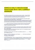 HSPM 412 SELF CHECKS EXAM QUESTIONS WITH 100&percnt; CORRECT ANSWERS 