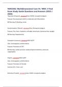 NUR2502&colon; Multidimensional Care III &sol; MDC 3 Final Exam Study Guide Questions and Answers &lpar;2025 &sol; 2026&rpar;