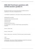 GMS 402 Final Exam questions with verified answers graded A&plus;