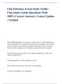 Cbp Entrance Exam Study Guide &sol; Cbp Study Guide Questions With 100&percnt; Correct Answers &vert; Latest Update &vert; Verified