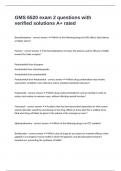 GMS 6520 exam 2 questions with verified solutions A&plus; rated