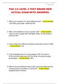 PGA 3&period;0 LEVEL 2 TEST BRAND NEW  ACTUAL EXAM WITH ANSWERS&period;