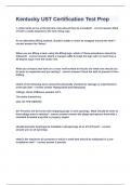 Kentucky UST Certification Test Preparation