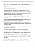 TNT 700&period;2AS COMPREHENSIVE ASSESSMENT&colon; THE LEARNER