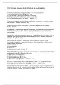 TNT FINAL EXAM QUESTIONS & ANSWERS