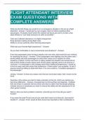 FLIGHT ATTENDANT INTERVIEW EXAM QUESTIONS WITH COMPLETE ANSWERS 