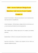 D487 - Secure Software Design Exam Questions And Answers Latest Update Graded A&plus;
