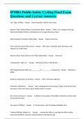 IPMBA Public Safety Cycling Final Exam Questions and Correct Answers&period;