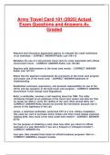 Army Travel Card 101 &lpar;2025&rpar; Actual Exam Questions and Answers A&plus; Graded&period;