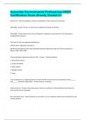 Associate Environmental Professional NREP Certification Exam Already Graded A&plus;