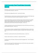 CJIS Security Test True&sol;False Correctly Solved