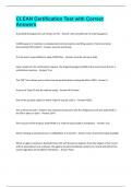 CLEAN Certification Test with Correct Answers