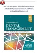TEST BANK For Little and Falace's Dental Management of the Medically Compromised Patient&comma; 10th Edition by Craig Miller&comma; Verified Chapters 1 - 30&comma; Complete Newest Version