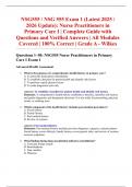 NSG555 &sol; NSG 555 Exam 1 &lpar;Latest 2025 &sol; 2026 Update&rpar;&colon; Nurse Practitioners in Primary Care I &vert; Complete Guide with Questions and Verified Answers &vert; All Modules Covered &vert; 100&percnt; Correct &vert; Grade A - Wilkes