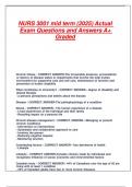 NURS 3001 mid term &lpar;2025&rpar; Actual Exam Questions and Answers A&plus; Graded&period;