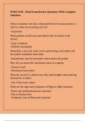 NURS 2310 - Final Exam Review Questions With Complete Solutions