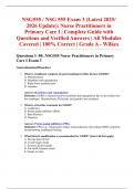 NSG555 &sol; NSG 555 Exam 3 &lpar;Latest 2025&sol; 2026 Update&rpar;&colon; Nurse Practitioners in Primary Care I &vert; Complete Guide with Questions and Verified Answers &vert; All Modules Covered &vert; 100&percnt; Correct &vert; Grade A - Wilkes