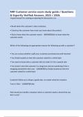 NRF Customer service exam study guide &sol; Questions & Expertly Verified Answers&comma; 2025 &sol; 2026&period;