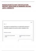 MASSACHUSETTS MAP CERTIFICATION PRETEST QUESTIONS & ANSWERS SOLVED 100&percnt; CORRECT&excl;&excl;