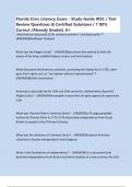 Florida Civic Literacy Exam - Study Guide IRSC &sol; Test Review Questions & Certified Solutions &sol; 1&grave;00&percnt; Correct &sol;Already Graded&comma; A&plus;
