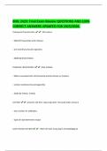 BIOL 2420&colon; Final Exam Review QUESTIONS AND 100&percnt;  CORRECT ANSWERS UPDATED FOR 2025&sol;2026&period;  