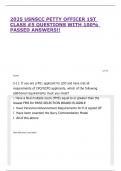 2025 USNSCC PETTY OFFICER 1ST CLASS &num;5 QUESTIONS WITH 100&percnt; PASSED ANSWERS&excl;&excl;