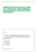 USNSCC PETTY OFFICER 1ST CLASS PO1 &lpar;COMPLETE&excl;&rpar; QUESTIONBANK &vert; 413 QUESTIONS &vert; WITH ACCURATE SOLUTIONS&excl;&excl;