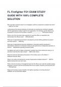 FL Firefighter FO1 EXAM STUDY GUIDE WITH 100&percnt; COMPLETE SOLUTION